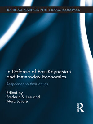 cover image of In Defense of Post-Keynesian and Heterodox Economics